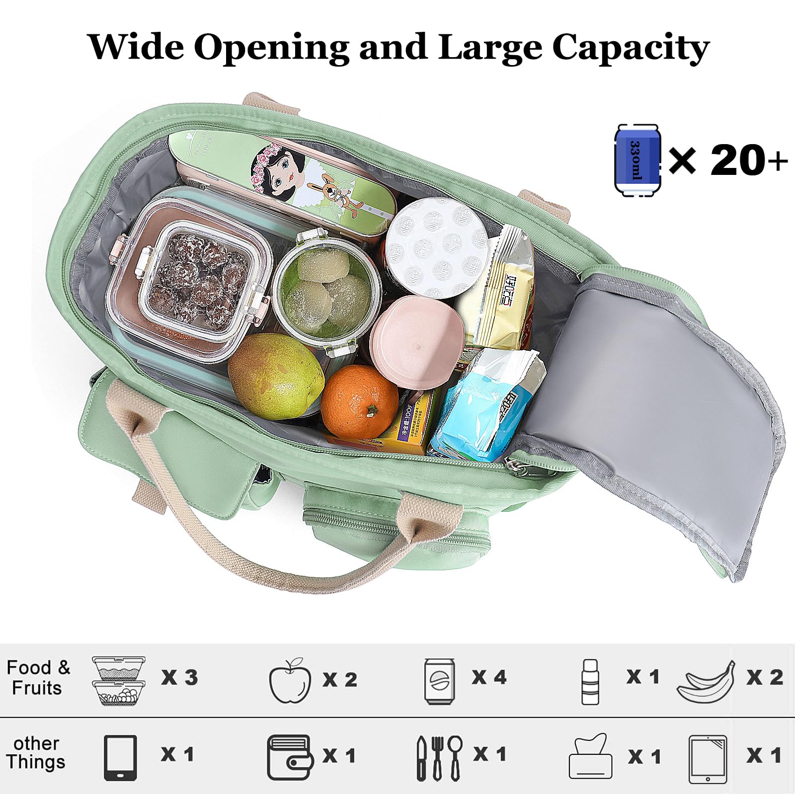 Hafmall leakproof lunch bag designed for secure transport during commutes.