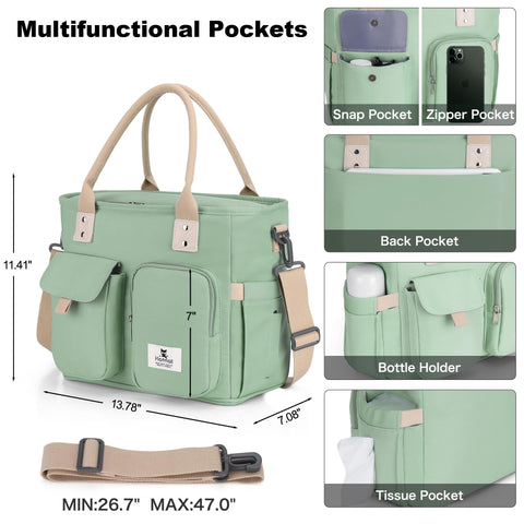 Hafmall lunch bag with shoulder strap for hands-free portability.