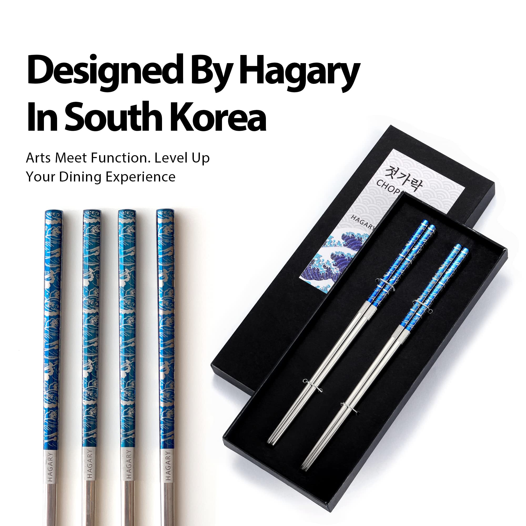 Dishwasher-safe Hagary chopsticks simplify cleanup after family meals.