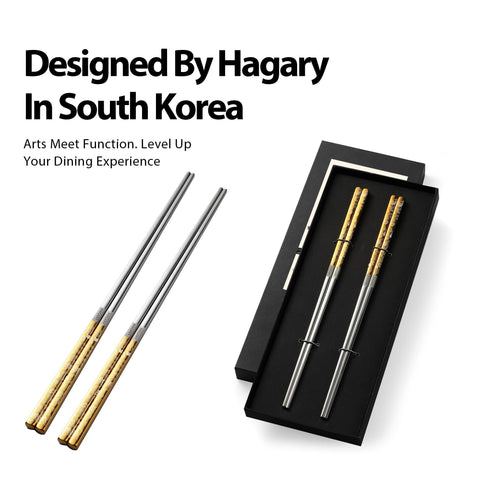 Hagary Dragon Chopsticks dishwasher-safe for convenient cleaning and reuse.
