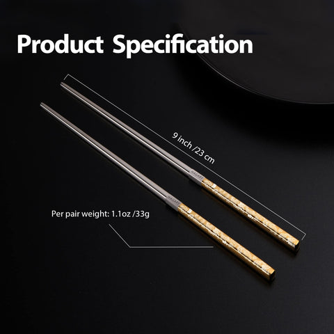 Hagary Dragon Chopsticks Korean-designed laser-etched dragon finish.