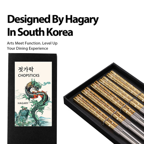 Hagary Dragon laser-etched chopsticks elevate table presence at gatherings.