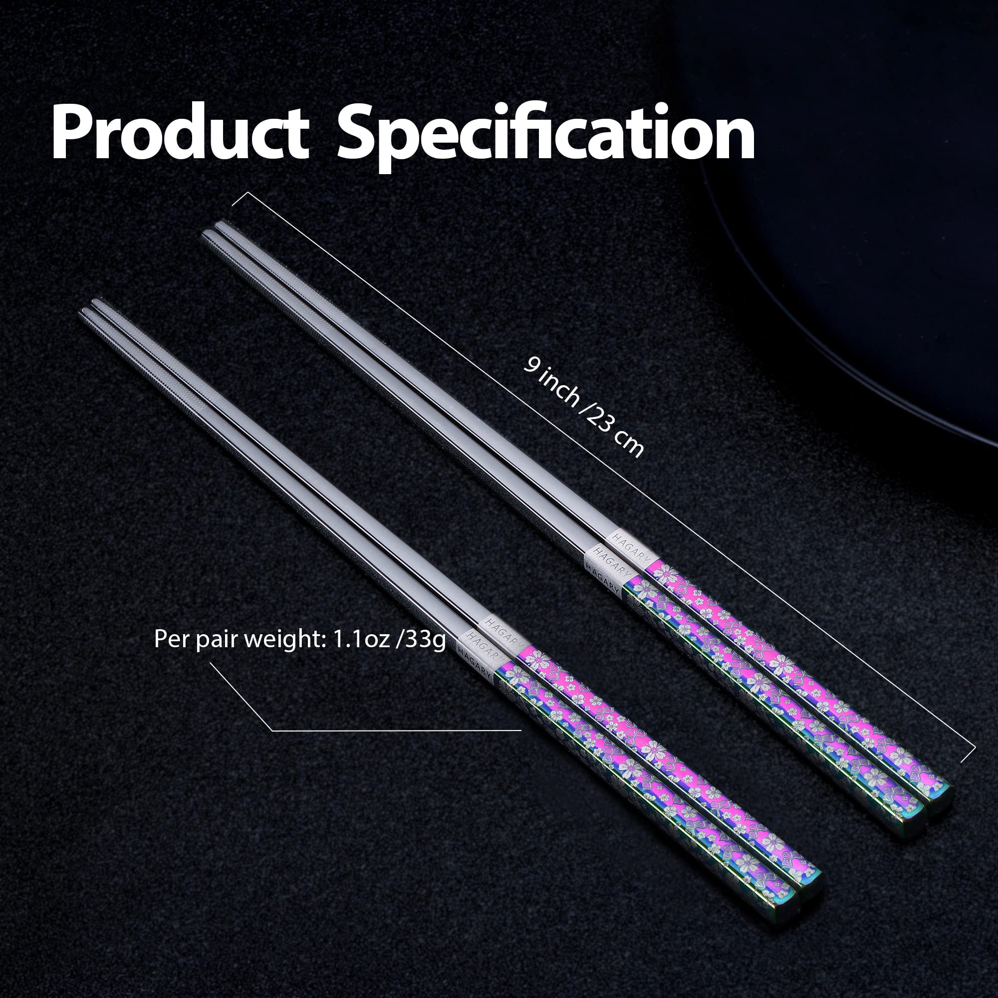 Hagary chopsticks designed in Korea offer durable rust resistant dining utensils