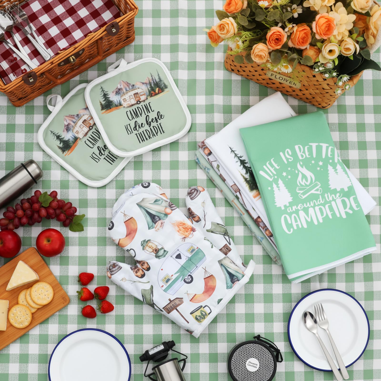 Hahafelt camping set displayed on table highlighting gift-ready packaging for outdoors.