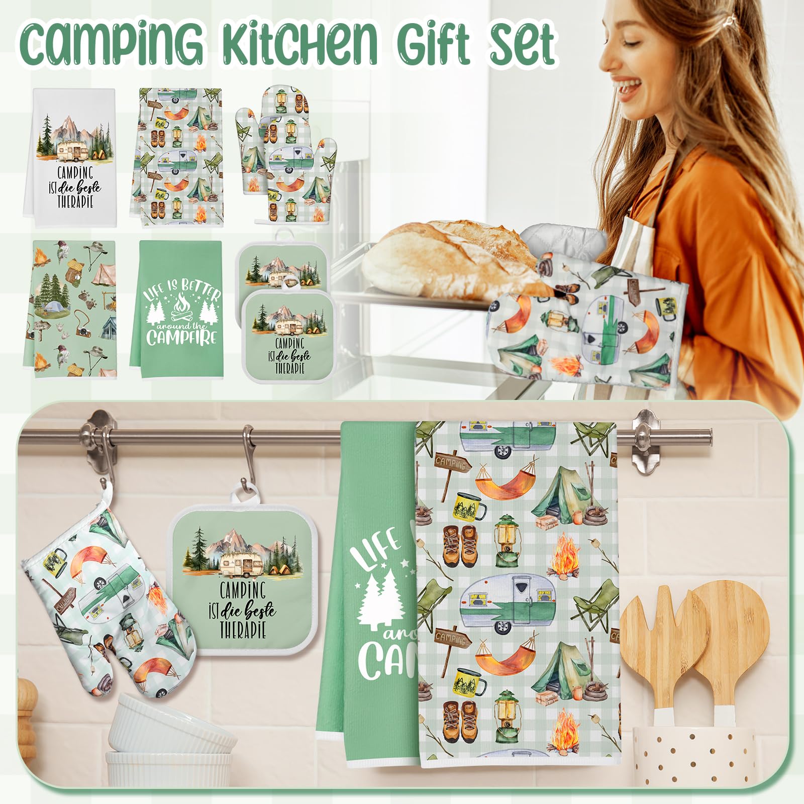 Hahafelt gift-ready camping accessories decorate RVs or backyard gatherings.