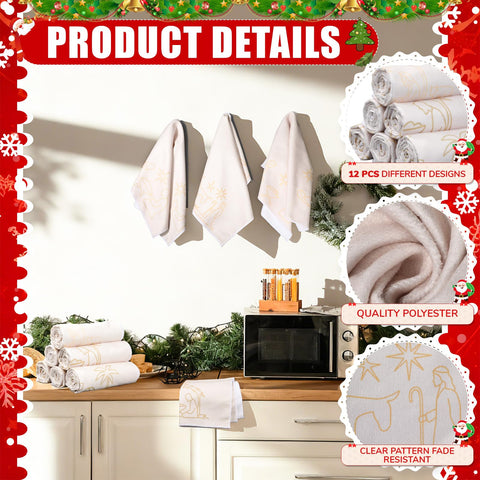 Hahafelt microfiber towels absorb liquids quickly for messes during holiday cooking.