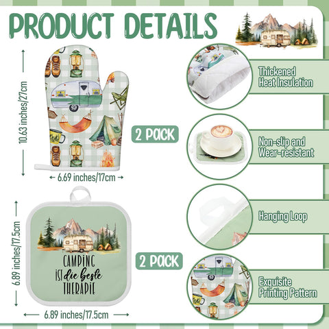 Hahafelt pot holders offer durable grip and compact size for versatile cooking on camping trips.