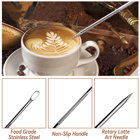 HahaGo 16 latte art stencils for elegant coffee designs
