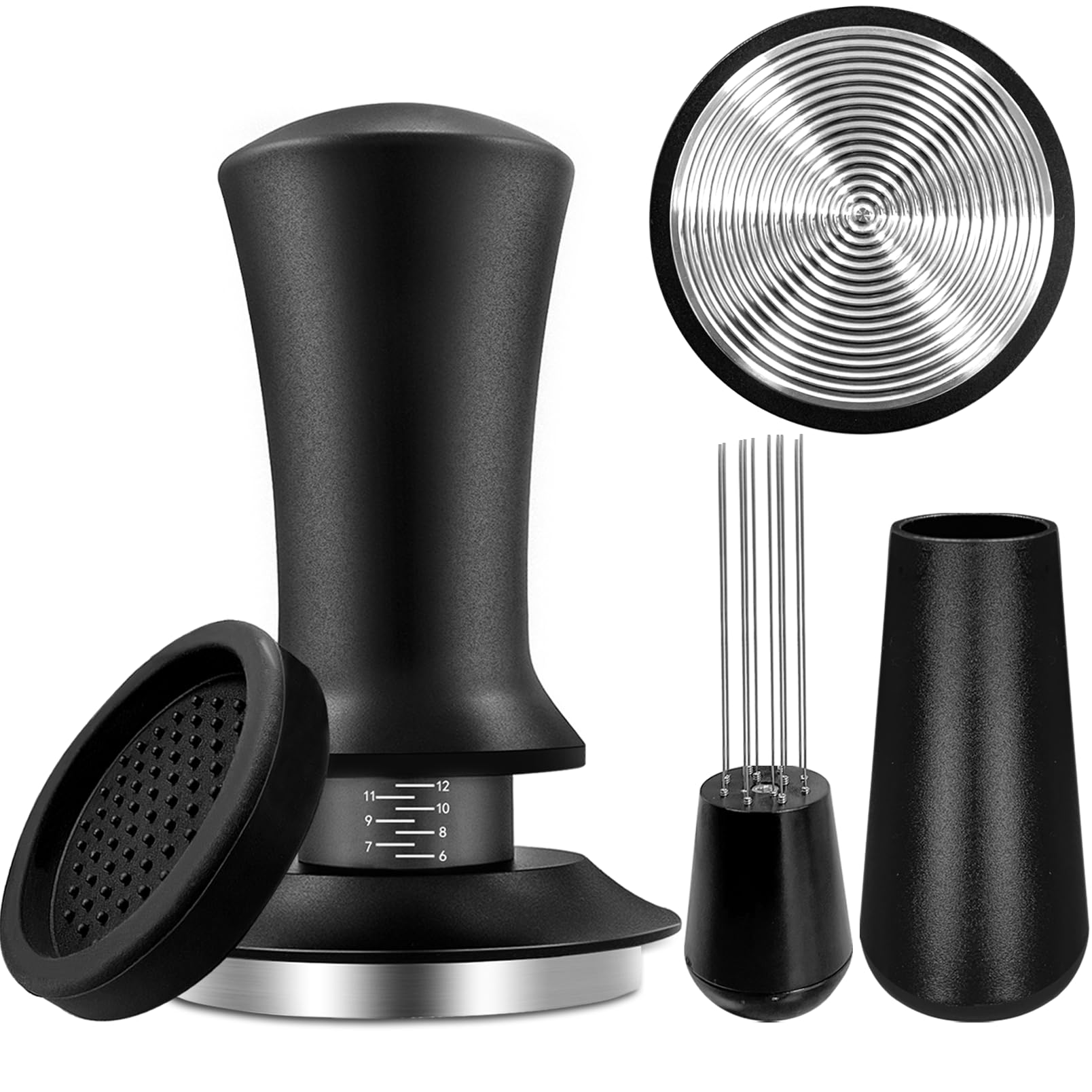 HahaGo 51mm espresso hand tamper with flat base for even extraction
