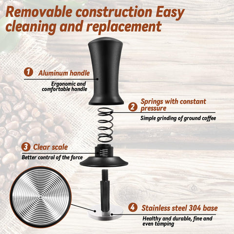 HahaGo silicone mat included protects countertops and keeps tamping area clean