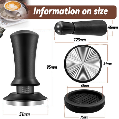 HahaGo spring-loaded tamper with ergonomic handle for comfortable tamping