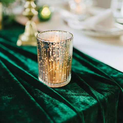 Hahuho velvet table runner on a dining table setup