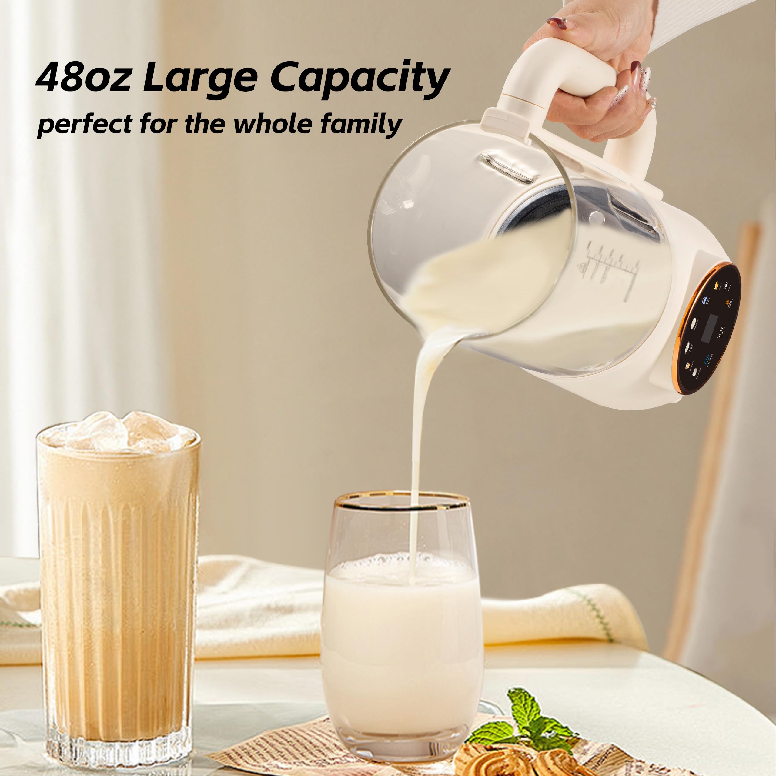 HaiiuzHi 16-blade system close-up delivers smooth plant milks