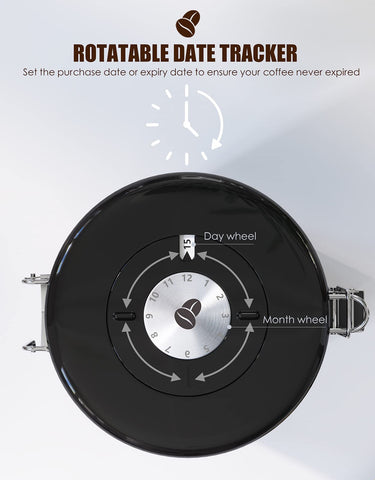 HAIOOU date tracker dial on the lid shows storage timeline at a glance