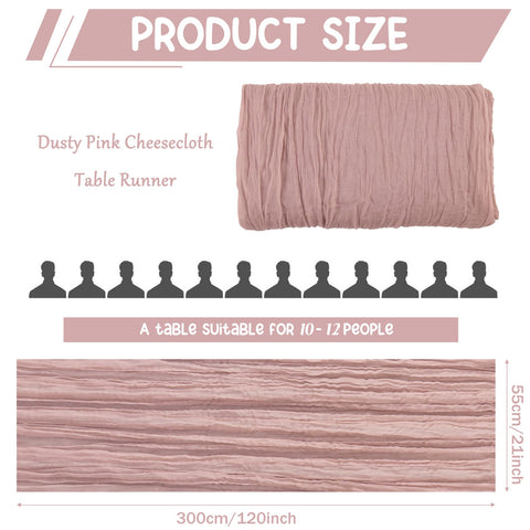 HAISIWLKJ boho gauze dusty pink runner adds airy texture to celebrations