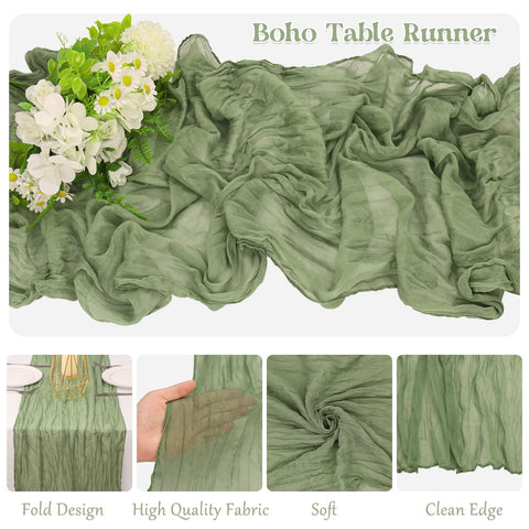 HAISIWLKJ 120-inch table runner suits large tables or chair decor.