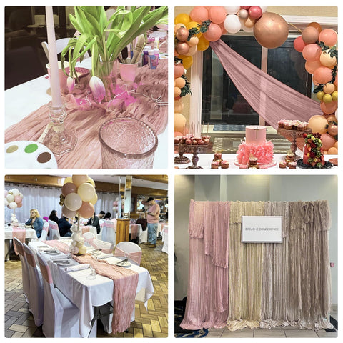 HAISIWLKJ reusable gauze table runner keeps events stylish and simple
