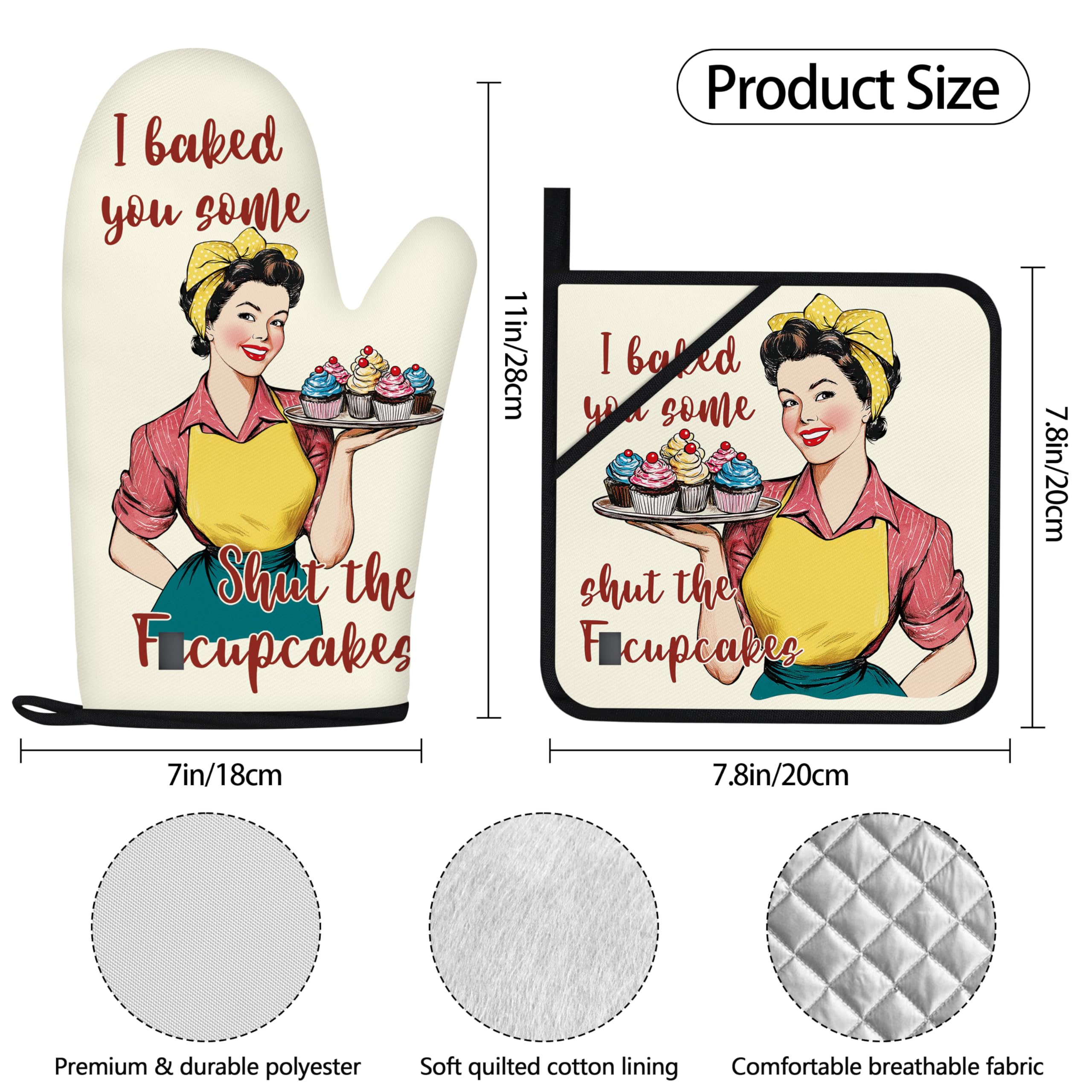 HAISUKA non-slip oven mitts ideal for baking and safe kitchen handling