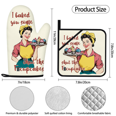 HAISUKA non-slip oven mitts ideal for baking and safe kitchen handling