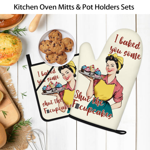 HAISUKA side lanyard kitchen mitts for easy hanging and space saving storage