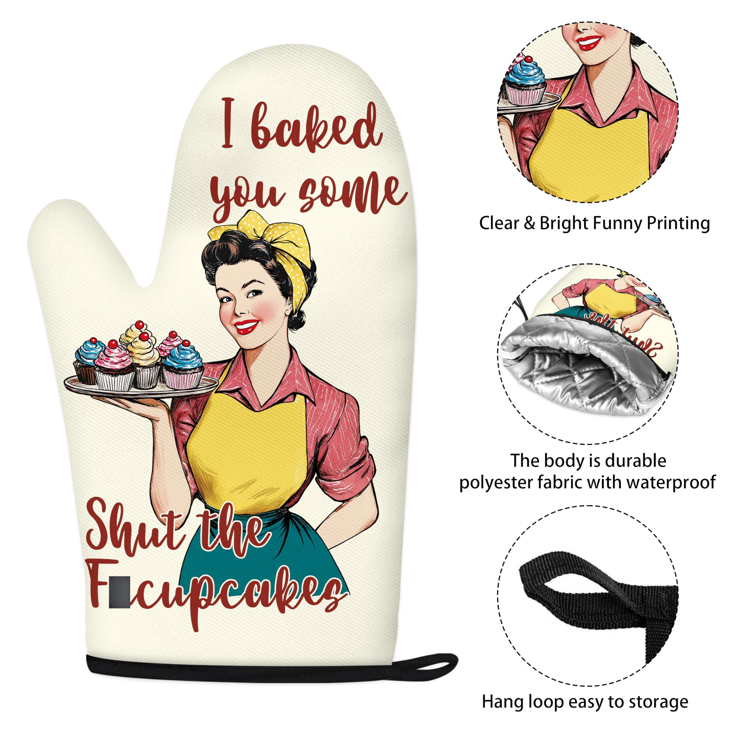 HAISUKA soft-padding oven mitts with three-layer design for comfortable grip