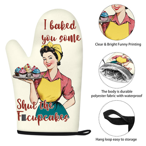HAISUKA soft-padding oven mitts with three-layer design for comfortable grip
