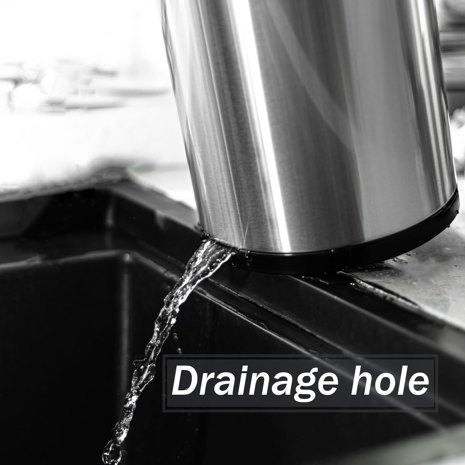 Haiyouneer draining plate with 18 holes secures utensils in place.