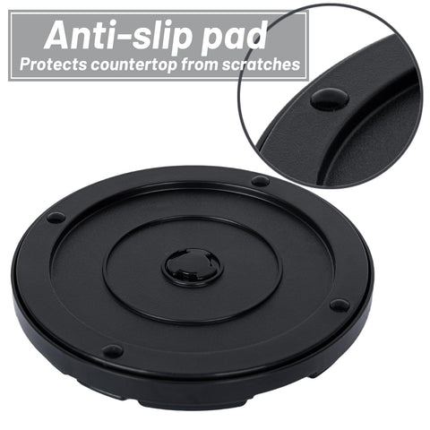 Haiyouneer anti-slip base pads stabilize the holder on countertops.