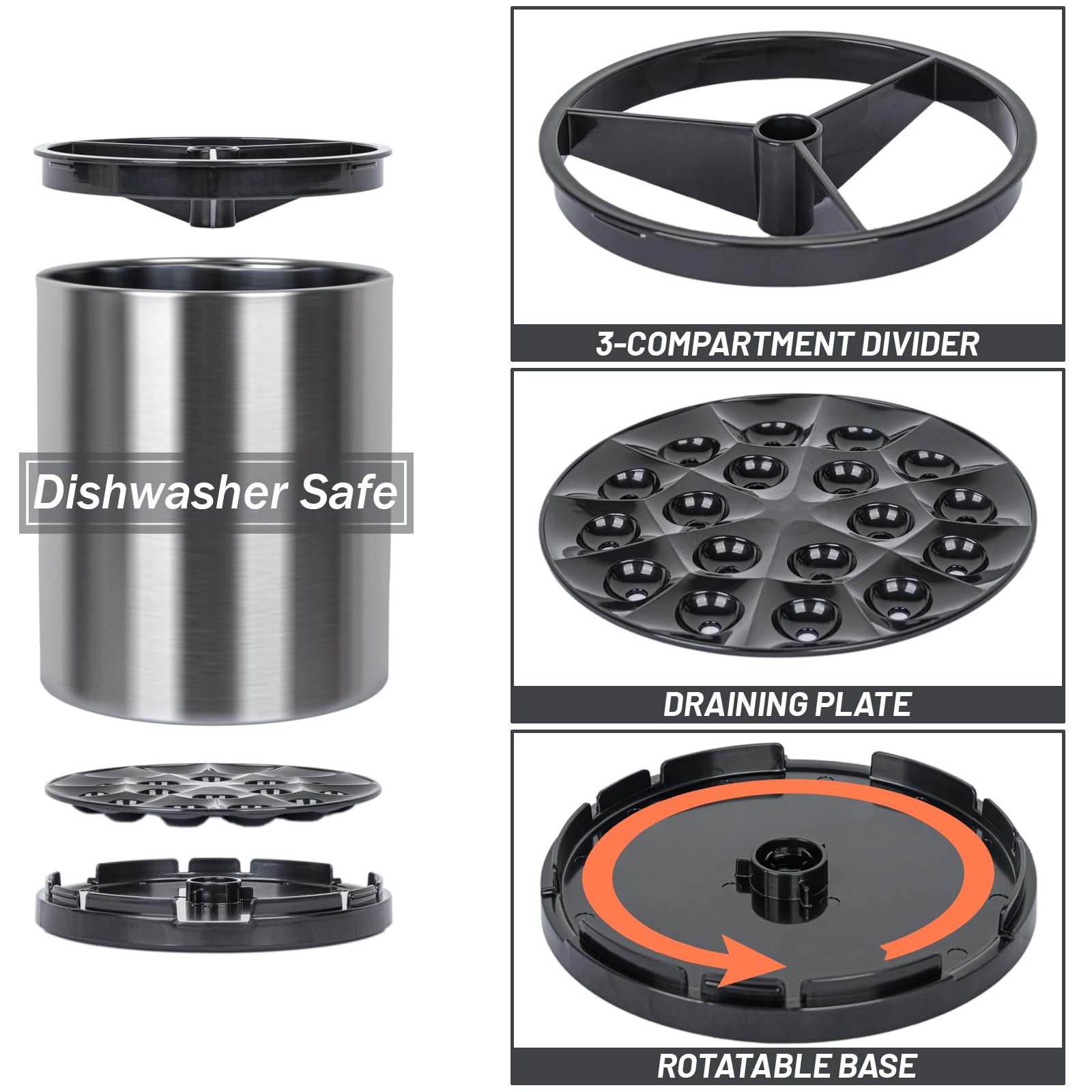Haiyouneer drain-hole design helps water drain and prevent rust buildup.