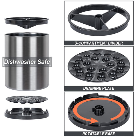 Haiyouneer drain-hole design helps water drain and prevent rust buildup.