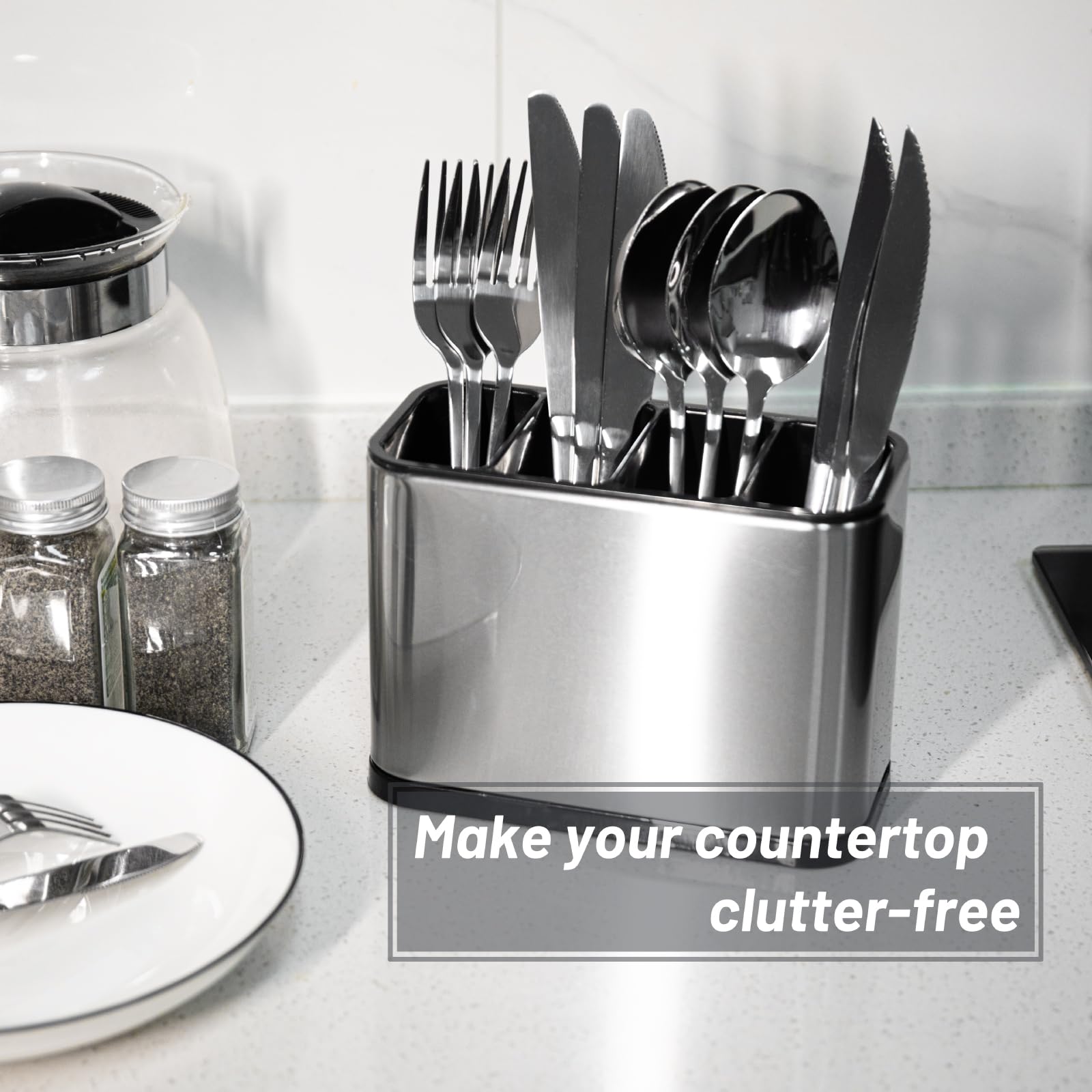 Haiyouneer Silverware Caddy disassembled for easy cleaning and maintenance