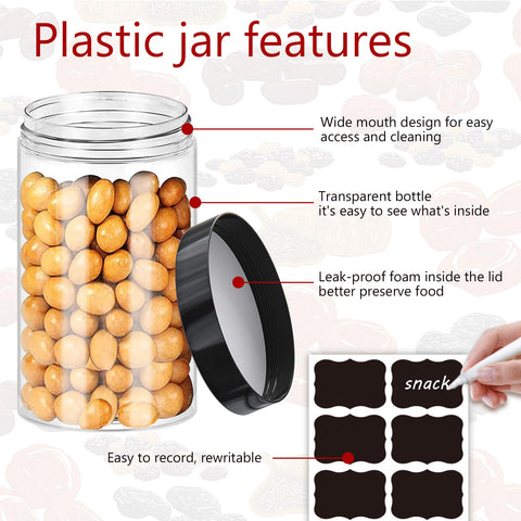 Hajoyful airtight screw-on lid jar for leak-proof storage