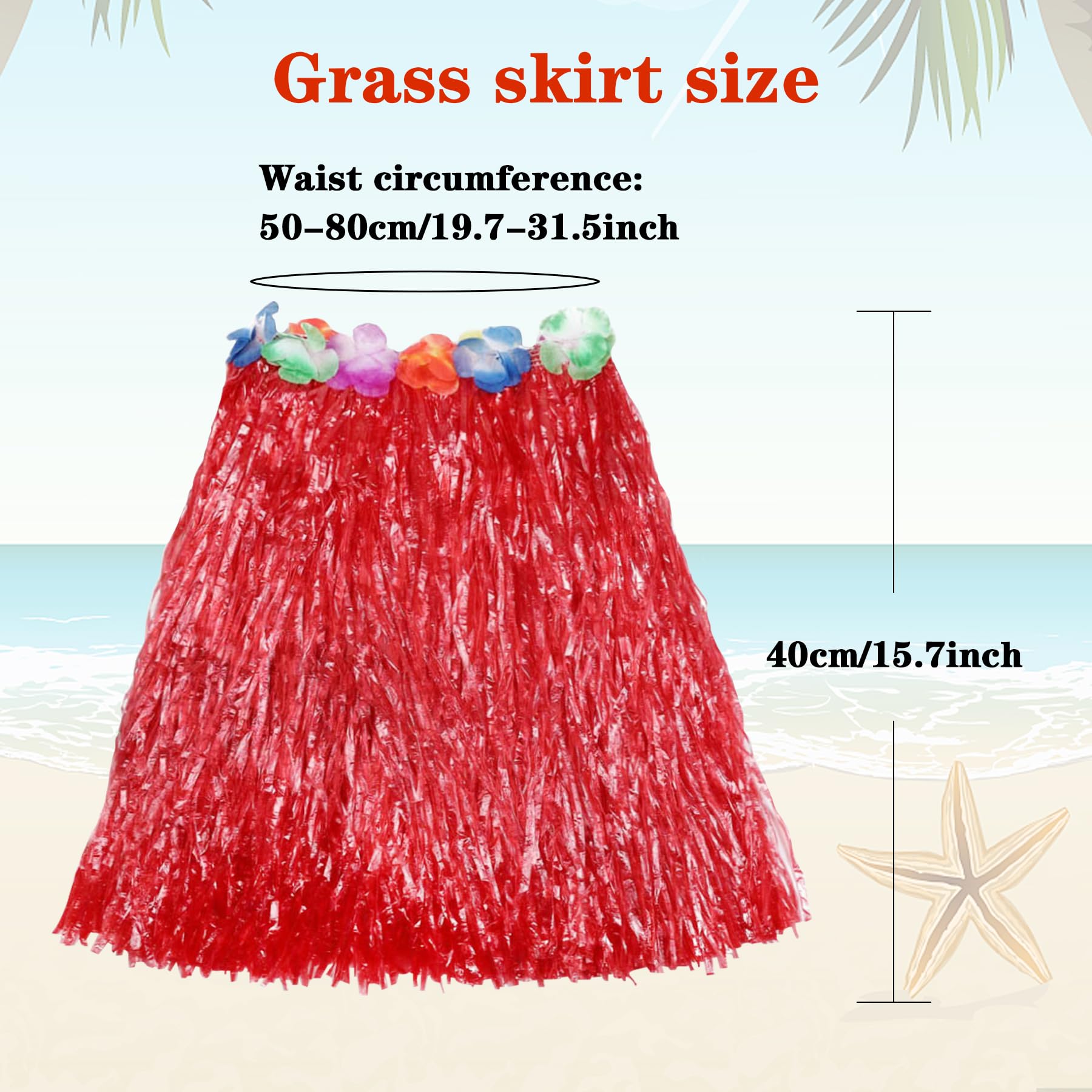 Hajoyful hibiscus flowers detail adds festive flair for summer parties.