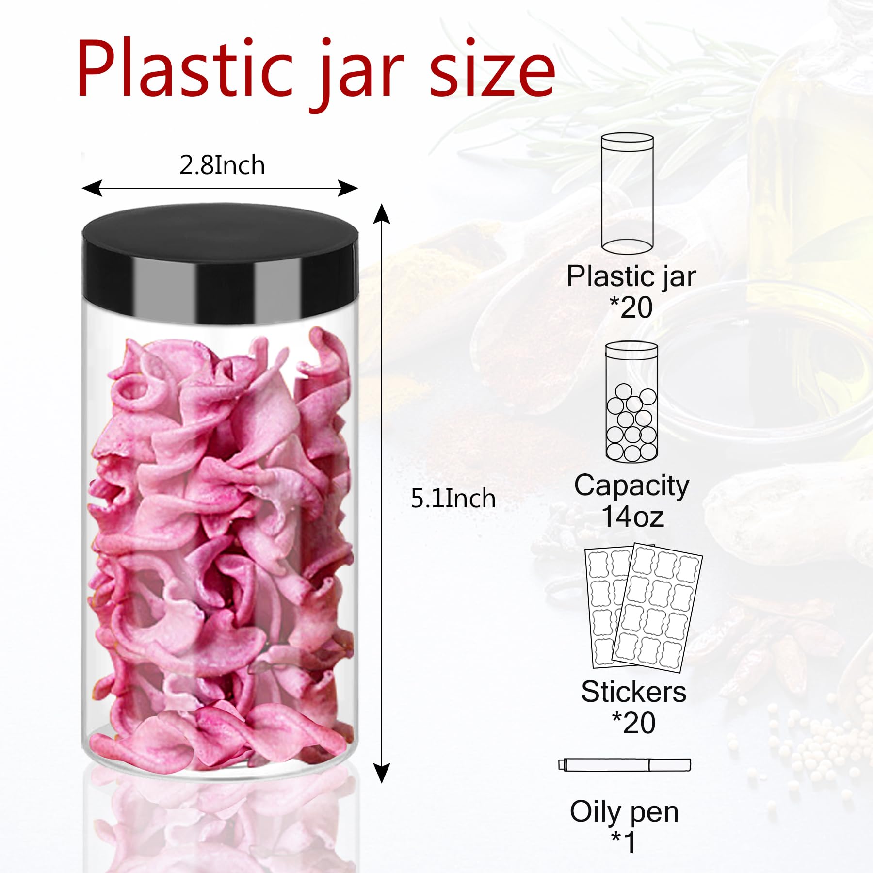 Hajoyful wide-mouth clear slime jar showing easy filling and access