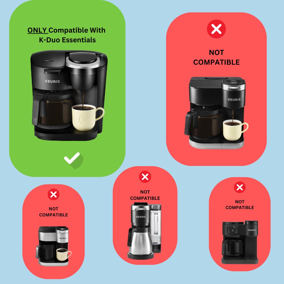 HAKANO reservoir for Keurig K-Duo Essentials, side view, seamless fit for daily coffee routines.