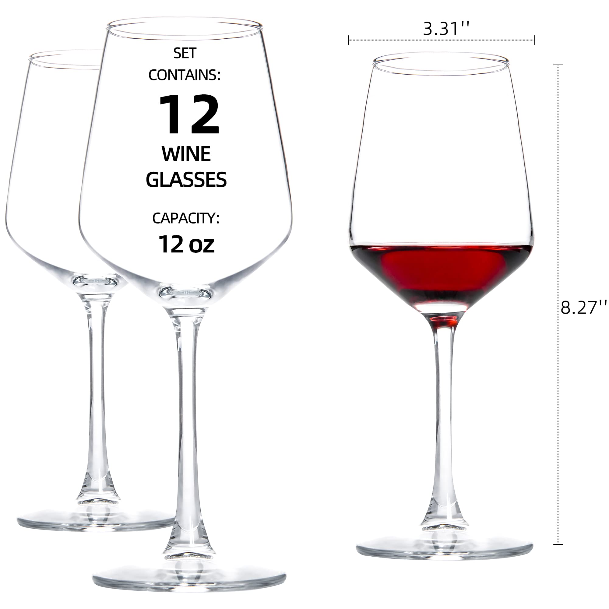 HAKEEMI tapered-bowl wine glass highlights aromas during red and white wine experiences.