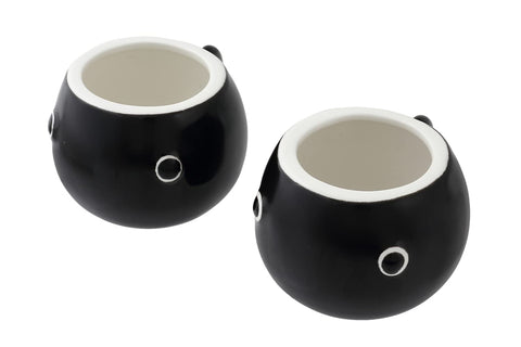 Hakone Yosegi ceramic tea set brightens kitchen shelf and table