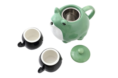 Hakone Yosegi decorative tea set enhances home decor with whimsy