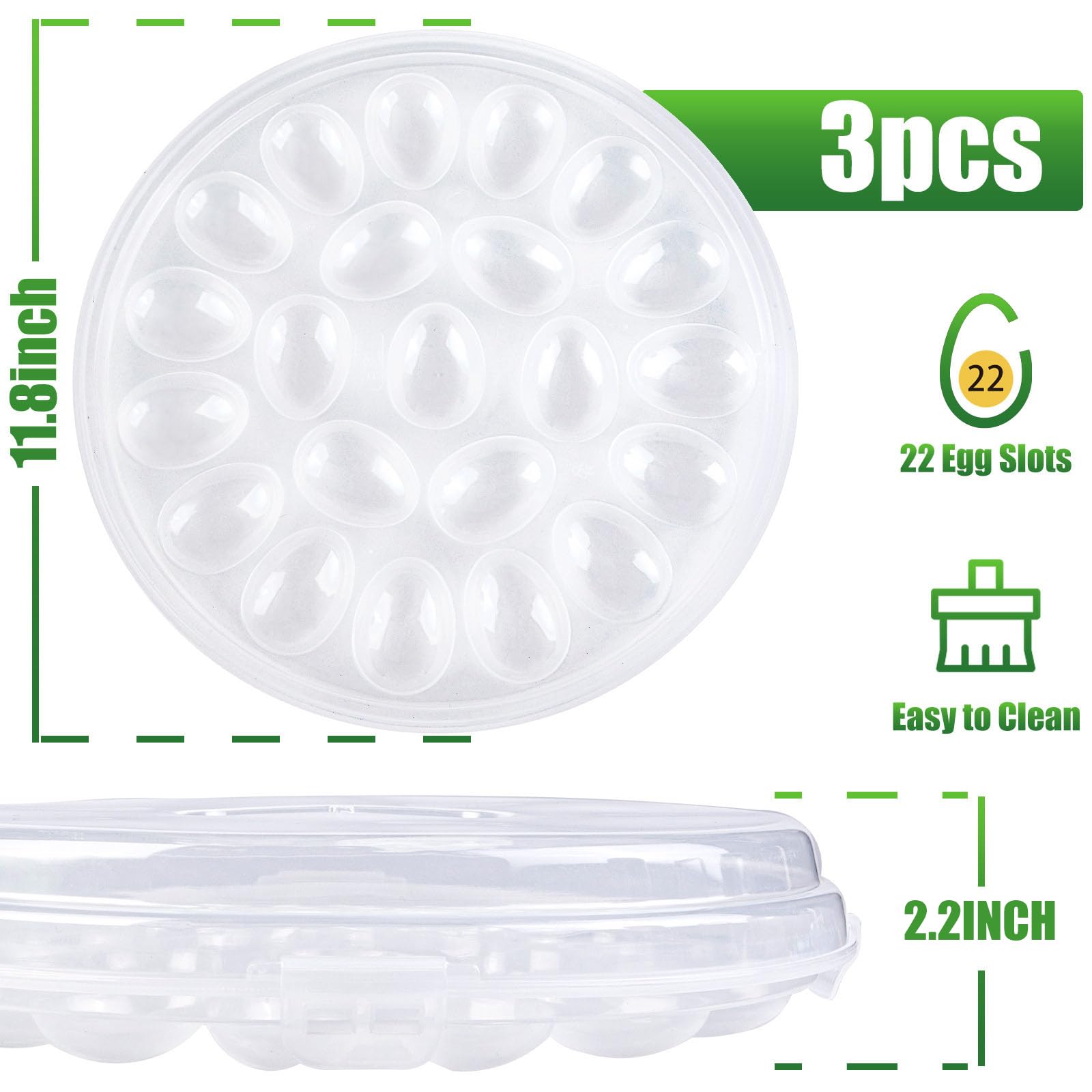 HAKSEN deviled egg tray transparent view helps prevent flavor mix-ups at gatherings.