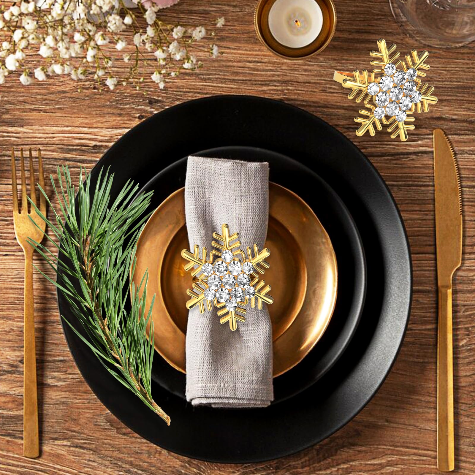 Halatool Christmas party table decoration with napkin rings