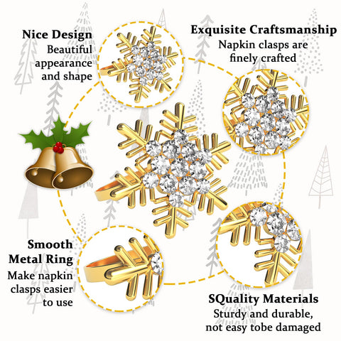 Halatool elegant napkin rings with crystal rhinestones for refined tables