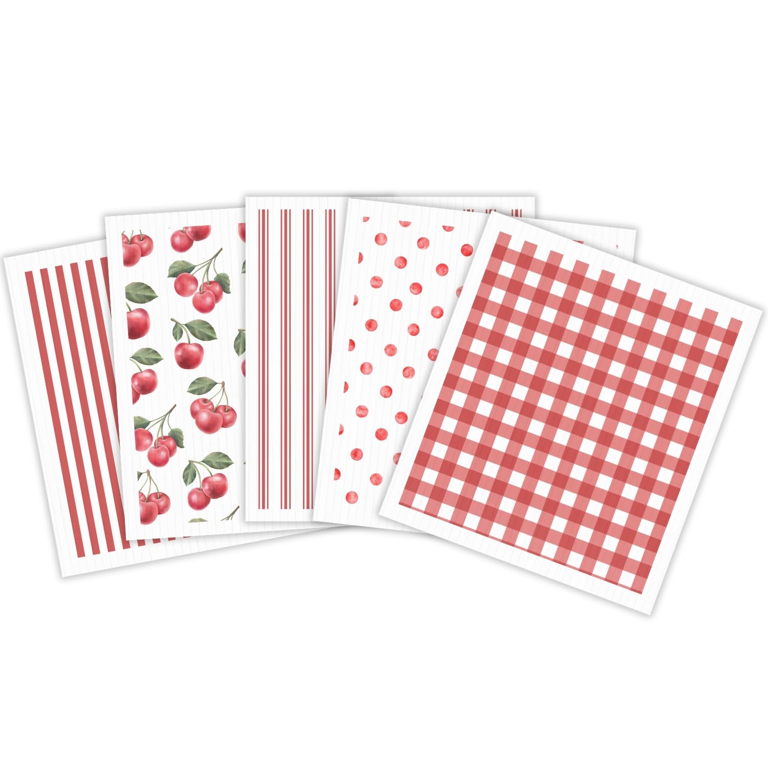 HALL AND PERRY dishcloths cherry red, fast-drying and dishwasher-safe.