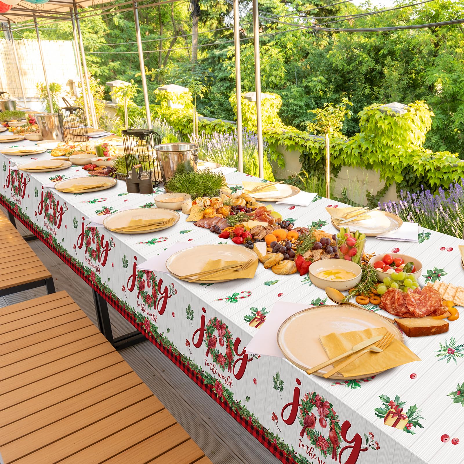 Hallswl rectangle 54x108 tablecloth fits most dining tables.