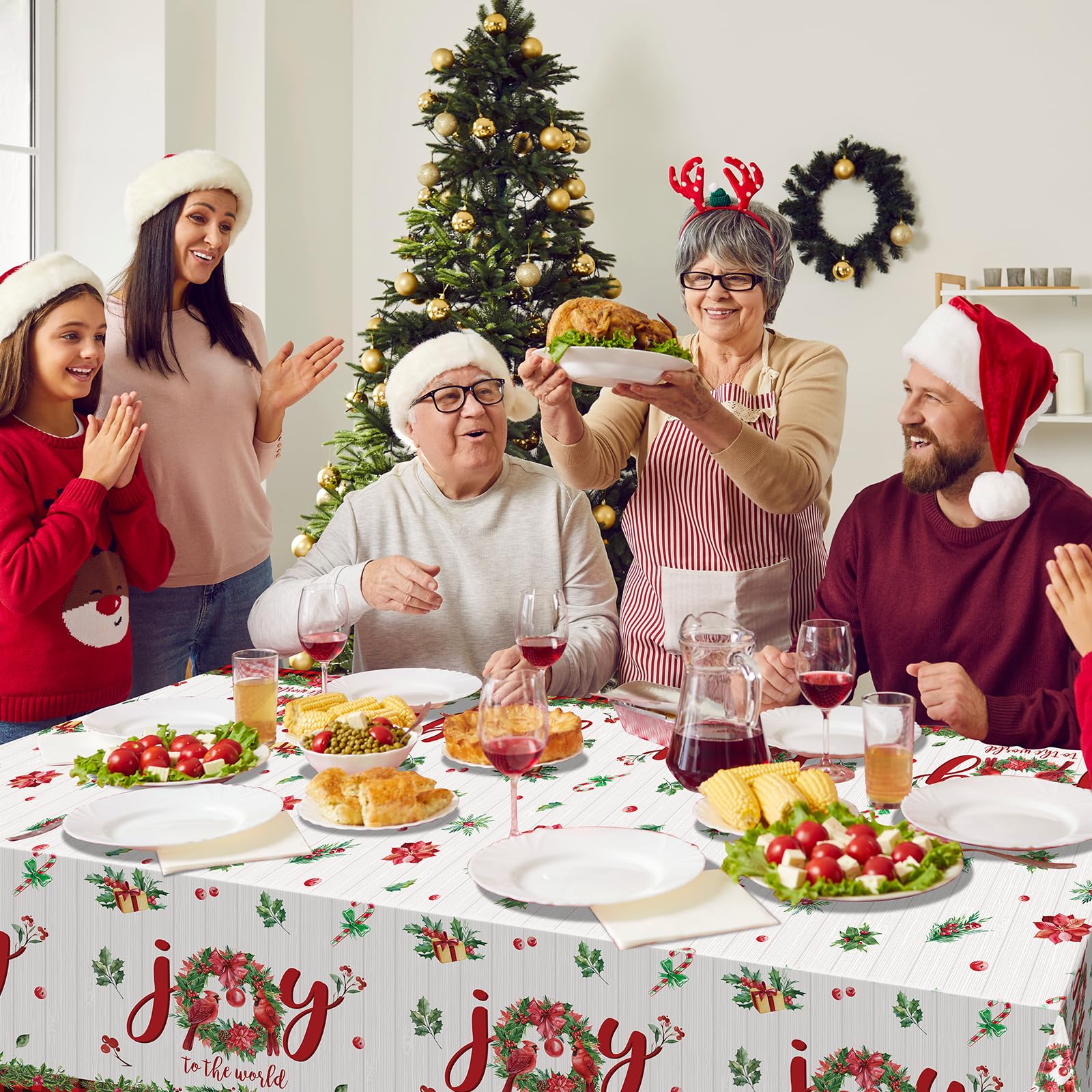 Hallswl durable thick plastic tablecloth offers reliable protection for gatherings.