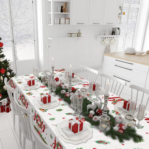 Hallswl waterproof and stain-resistant tablecloth keeps tables clean.