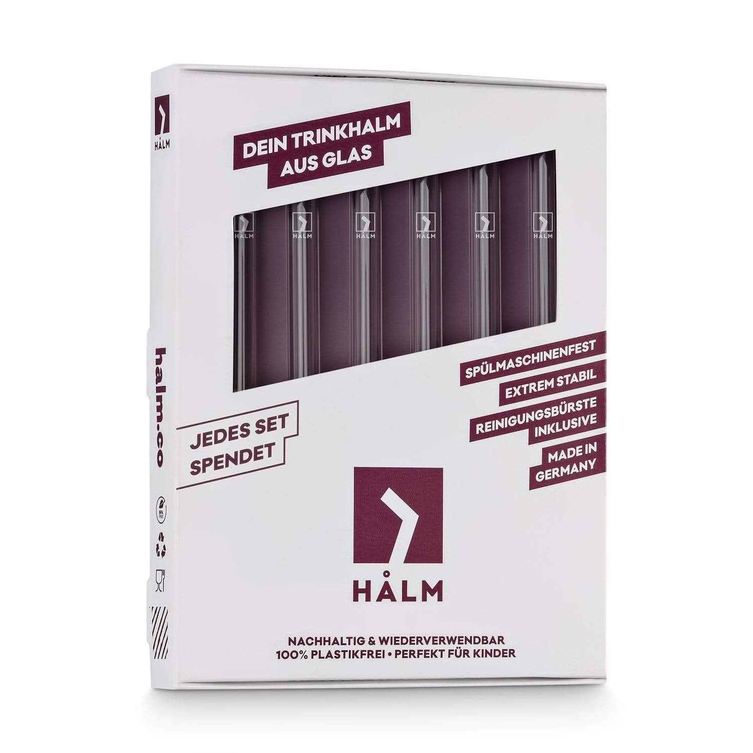 HALM heat-tolerant glass straw handles hot and cold drinks safely