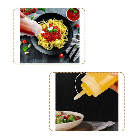 Hamiggaa condiment bottles with wide-mouth for quick refills and pouring