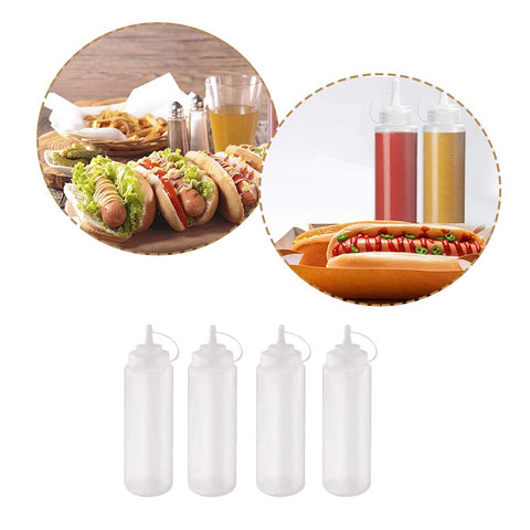 Hamiggaa durable plastic squeeze bottles pack for everyday home use