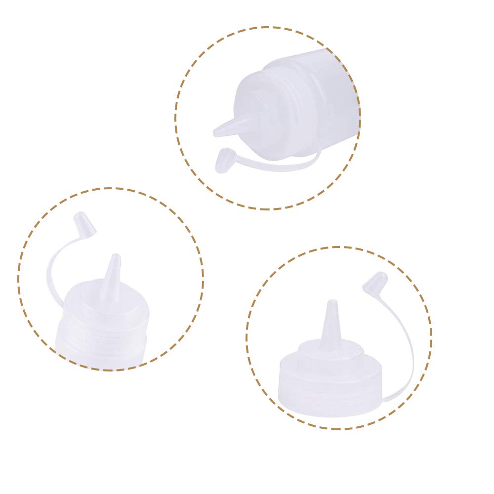 Hamiggaa squeeze bottles with leak-proof lid seal to prevent spills