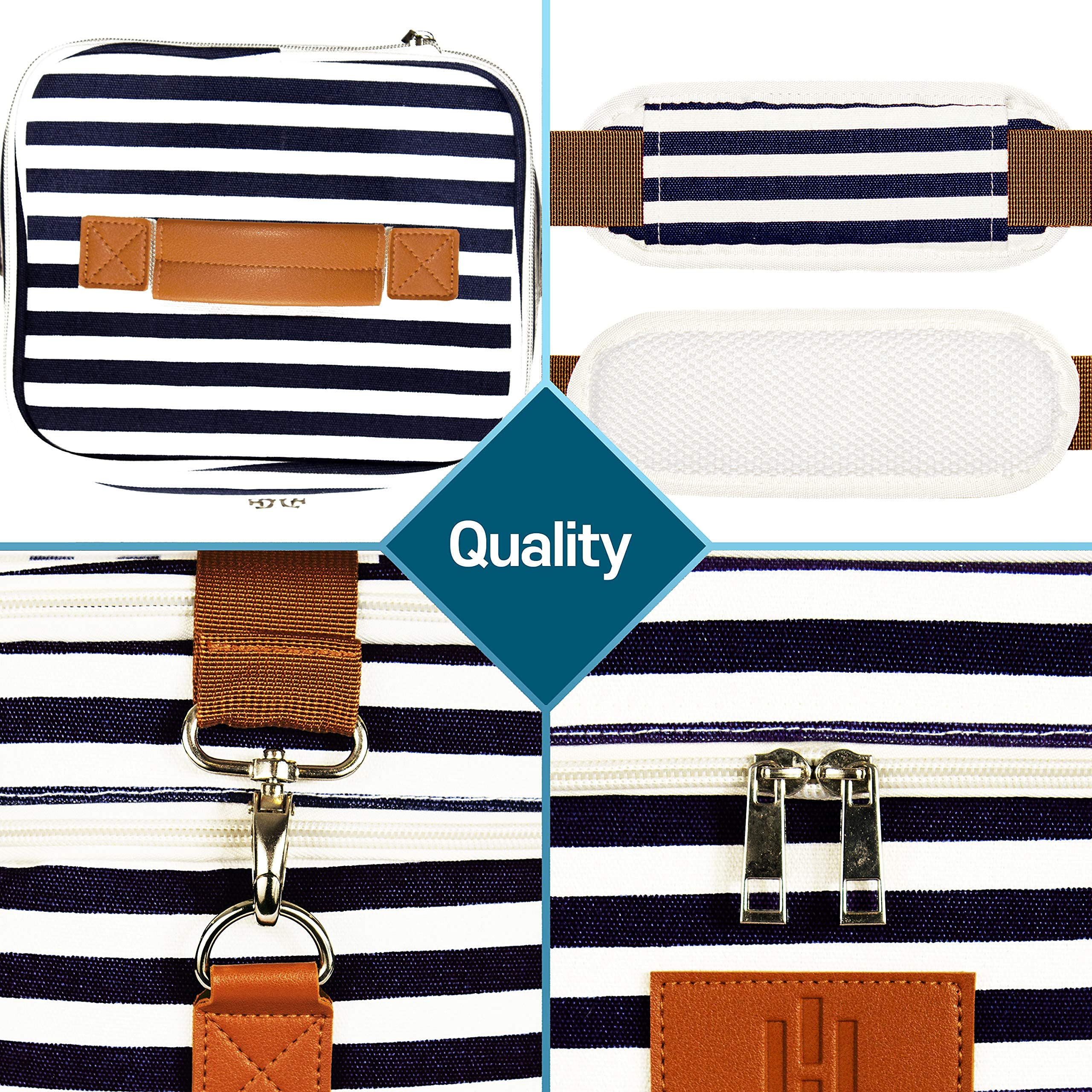 HAMILO padded adjustable shoulder strap on wine carrier for comfort